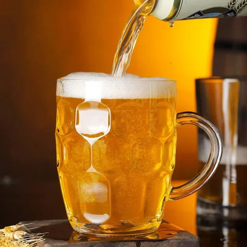 Miniatura 6 de QAPPDA Juego de tazas de cerveza, tazas de vidrio con mango de 19 onzas, vasos de cerveza grandes para congelador, vasos de cerveza de 18.9 fl oz