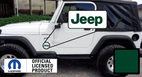Miniatura 12 de 97-06 TJ Fender Small Jeep Side Logo Graphic para Jeep Wrangler TJ (1997-2006) (juego de 2) SJ3Y6 Baby Pink
