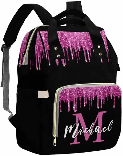 Miniatura 7 de Artsadd Bolsa de pañales con foto personalizada para mamá, mochila personalizada con correas para cochecito, bolsa de hombro de viaje grande, bolsa