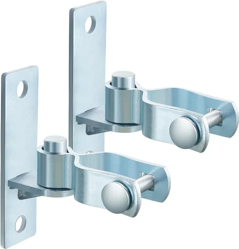 Dunzy 4 piezas de 1-3/8 pulgadas de montaje en pared de alta resistencia bisagra de puerta de enlace de cadena con valla de tubo de 5/8 pulgadas de