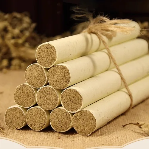 Akway Moxa Sticks - Artemisa de 3 años de edad para terapia de moxibustión, conos puros Qi Ai Moxa diseño de bajo humo, incluso y combustión lenta,