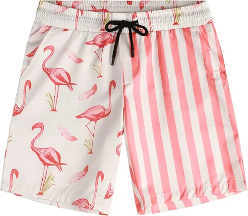 Miniatura 5 de VATPAVE Conjuntos hawaianos de flamenco para hombre, camisas casuales de manga corta con botones, trajes de verano