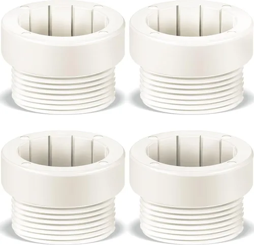 Taiyin 4 piezas de adaptador estabilizador de sombrilla de piscina, fundas de adaptador roscadas para sombrilla de piscina, estabilizador de poste
