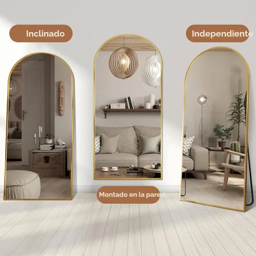Miniatura 4 de Espejo de longitud completa, espejo arqueado grande de 76"x34", espejos de pie grandes, espejos altos para cuerpo, espejo de piso para dormitorio