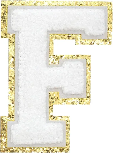 Miniatura 26 de GYGYL - 3 parches de letras deportivas de felpilla con purpurina, parches para planchar de tamaño grande para decoración de disfraces