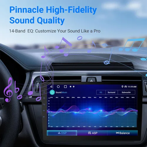 Miniatura 2 de Haudio Estéreo de auto con Android de 9 pulgadas, doble Din, CarPlay inalámbrico y Android Auto, pantalla táctil universal estéreo para automóvil