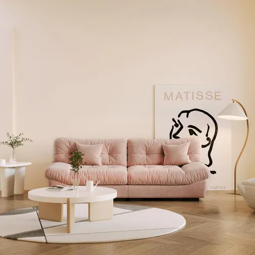 Miniatura 9 de Sofás seccionales cómodos de 89 pulgadas, sofá biplaza con 2 almohadas, sofá minimalista, sofá moderno para sala de estar, apartamento, dormitorio