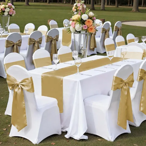 Miniatura 144 de mds - Lote de 10 lazos de satén para sillas de boda y eventos, para decoración de fiestas, 30 colores, Satin, 10 Verde oliva