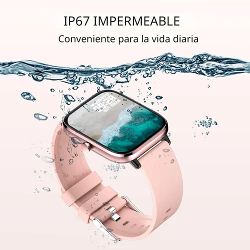 Miniatura 8 de Reloj inteligente para mujer, monitor de llamadas, monitor de actividad física, frecuencia cardíaca y sueño, pantalla táctil de 1.69 pulgadas