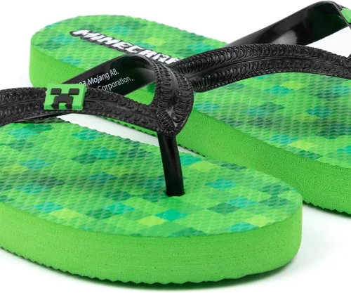 Miniatura 4 de Minecraft Creeper Flip Flops Sandals Kids Green Game Summer Shoes Sliders