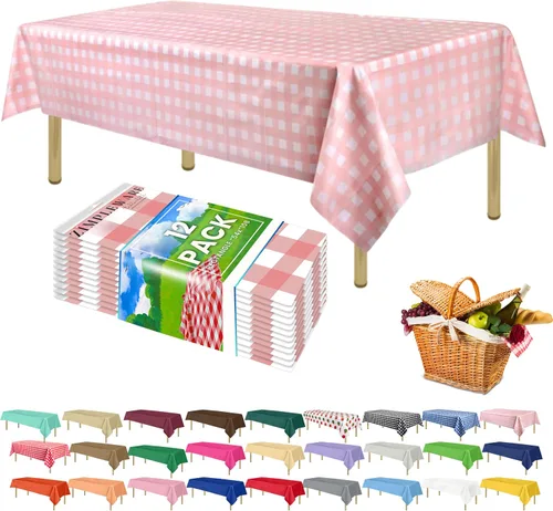 Miniatura 84 de Zimpleware - Mantel redondo de plástico para fiestas de 213 cm (84 pulgadas) de diámetro (paquete de 1, 6 y 12 unidades)