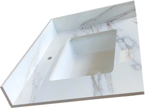 Miniatura 5 de Belly - Salpicadura lateral dorada para tocador de baño, solo accesorio a juego