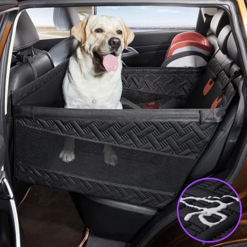 Miniatura 7 de TKYZ Asiento de automóvil mediano para perro, extensor de asiento trasero para perros, funda de asiento grande impermeable para asiento trasero