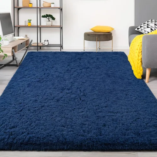 Miniatura 129 de FlyDOIT Alfombras Grandes para Sala de Estar, 5x8 Pies Alfombra Shaggy Teñida con Tie-Dye Gris Oscuro, Alfombras Mullidas Tipo Manta, Alfombras
