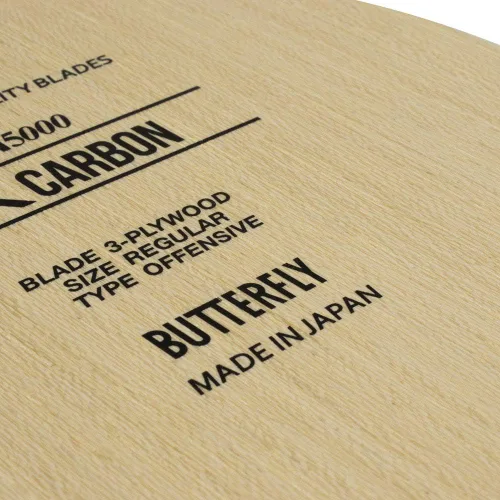 Miniatura 4 de Butterfly SK Carbon - Cuchilla de tenis de mesa TAMCA 5000 - Hoja de fibra de carbono - Cuchilla de tenis de mesa profesional Butterfly - Disponible