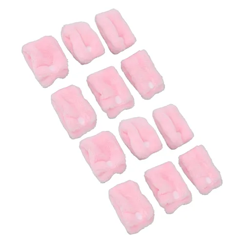 Miniatura 2 de Ymiko Juego de 12 rodillos rizadores sin calor de forro polar para cabello largo y corto, herramientas de peinado reutilizables durante la noche sin
