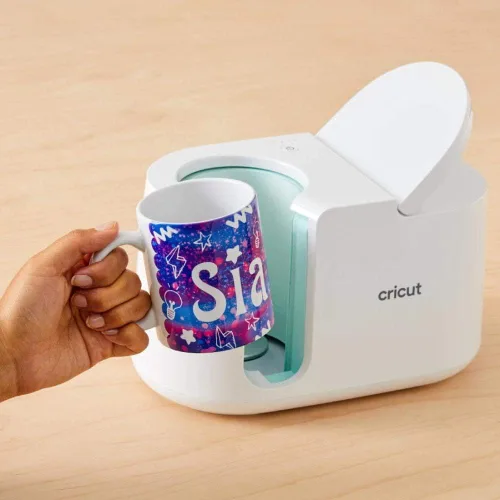 Miniatura 5 de Cricut Taza biselada en blanco, revestida de cerámica, apta para lavavajillas y microondas para decorar, compatible con prensa de tazas y tinta