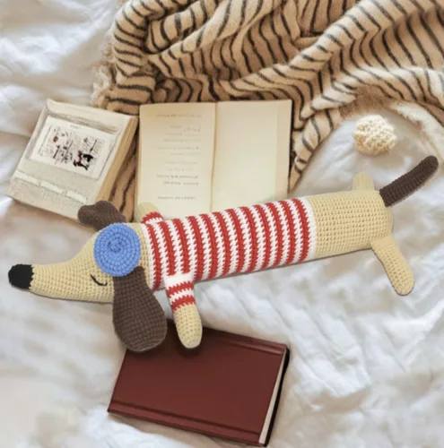 Miniatura 9 de luxSoramia Kit de ganchillo para principiantes, kit de 2 piezas de perro salchicha para principiantes con tutoriales en video paso a paso, kit