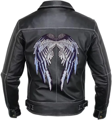 Miniatura 3 de Juego de parches termoadhesivos de alas de ángel, diseño de plumas bordadas gris oscuro y negro para pollitos de motociclista y damas jinetes