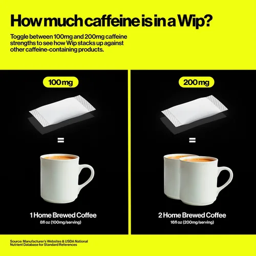 Miniatura 3 de Bolsas de energía Wip 200mg de cafeína natural Vitaminas y minerales Menta 15 bolsas por lata 3 latas