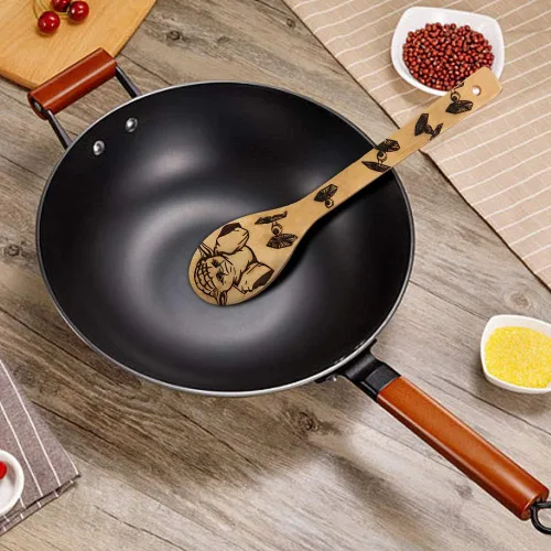 Miniatura 7 de Star War - Juego de Cucharas de Madera Quemadas, Idea de Regalo, Utensilios de Cocina y Servir, Bambú Natural, Regalos para Estreno de Casa, Cuchara