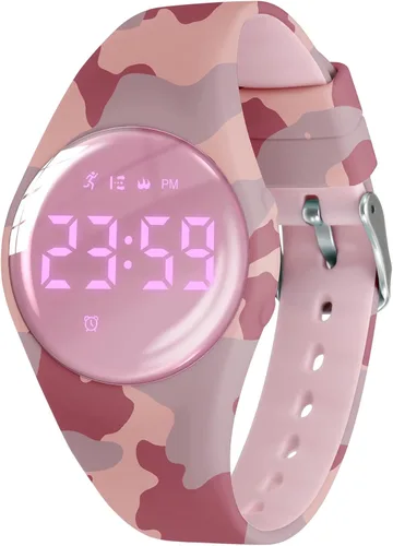 Miniatura 52 de Relojes para niños y niñas, reloj deportivo digital con contador de pasos, podómetro, alarma de vibración, sin aplicación, impermeable, rastreador