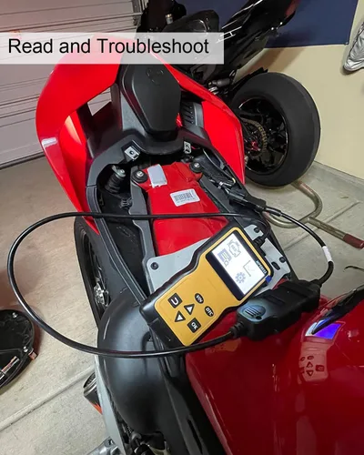Miniatura 7 de Adaptador de diagnóstico OBD2 3 en 1 compatible con Yamaha Euro5 motocicleta Honda CRF KTM Moto Guz-zi Piag-gio Vespa, cable adaptador OBD2, cable
