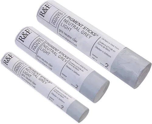 Miniatura 301 de Pinturas R&F Hechas a Mano - Palo de Pigmento al Óleo Profesional, Gris Neutro Medio, 188 ml