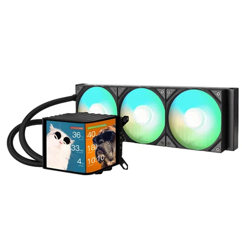 Miniatura 22 de TRYX Panorama 240 240 mm AIO 6.67'' AMOLED Pantalla en forma de L con efecto anamórfico 3D personalizable Enfriador AIO 240 mm 8ª generación Bomba