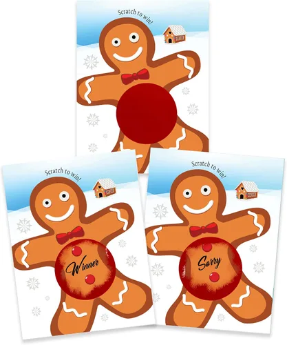 Miniatura 10 de My Scratch Offs Paquete de 26 tarjetas de juego para rascar, 3 x 4 pulgadas, divertidos recuerdos de fiesta de Navidad para adultos, familias
