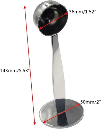Miniatura 4 de Cuchara de café 2 en 1 de acero inoxidable de medición y tampón (0.5 fl oz), 1 unidad
