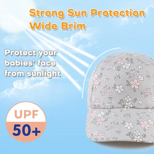 Miniatura 84 de Peecabe Gorra de béisbol para niños pequeños, unisex, de algodón, ajustable, para bebés, niños, gorra de béisbol para niñas de 1 a 5 años