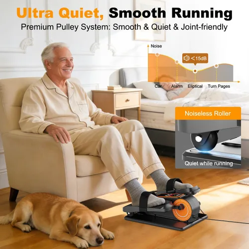 Miniatura 6 de TDH Under Desk Elliptical Machine,Electric Leg Exerciser as Seen on Tv for Seniors Adults,Portable Quiet Pedal Exerciser While Sitting with 12