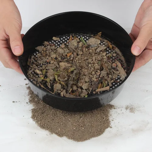 Miniatura 4 de Paquete de 4 tamices de abono de tierra de jardín, tamiz de jardín de rocas, juego de sartenes de plástico para trabajos de plantas en el hogar