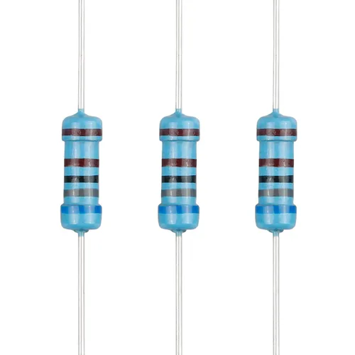 Miniatura 95 de 100 resistencias de 1 ohm 1/2 W (0.5 vatios) ±1% tolerancia de película metálica, resistencia fija de múltiples valores de resistencia opcional