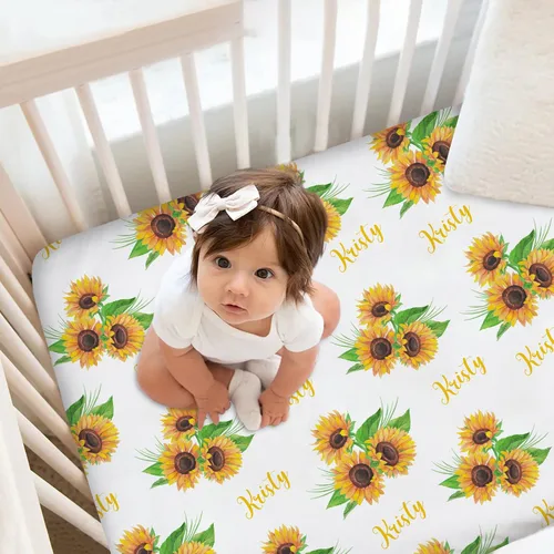 Miniatura 9 de Arrow - Sábanas para cuna de bebé, sábanas ajustadas personalizadas para cuna con nombre, sábanas personalizadas para cuna para bebés niños y niñas