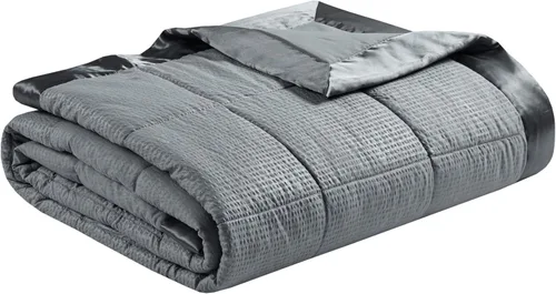 Miniatura 10 de Madison Park Cambria - Manta alternativa de plumón, tratamiento prémium 3M Scotchgard que absorbe la humedad, funda de cama ligera y suave