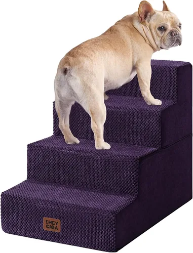 Miniatura 18 de EHEYCIGA Escaleras para perros pequeños de 13.5 pulgadas de alto, escalones para perros de 3 escalones para sofá y silla, escalones para mascotas