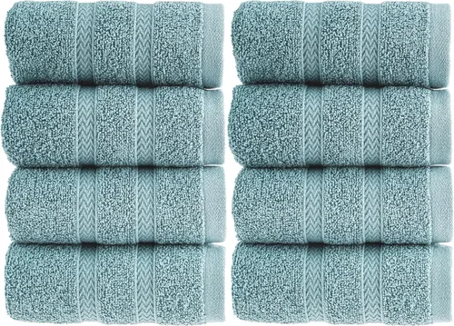 Miniatura 11 de HALLEY Paquete de 4 toallas de mano turcas de alta calidad (4 piezas) de 650 GSM, altamente absorbentes, súper suaves, 100% algodón, 4 toallas