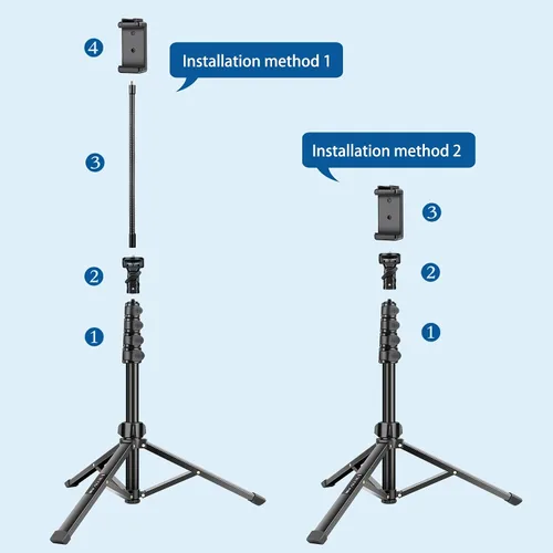 Miniatura 9 de Soporte de trípode para teléfono, trípode de teléfono celular de 85 pulgadas de alto para iPhone con control remoto de cuello de cisne, soporte