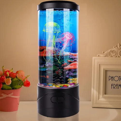 Miniatura 5 de Toycol Lámpara de Medusas Burbuja, Lámpara Nocturna LED de 8 Cambios de Color, Lámparas de Tanque de Acuario de Estado de Ánimo para Adultos Niños