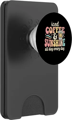 Miniatura 8 de Iced Coffee and Sunshine Funny Summer PopSockets Adhesive PopGrip