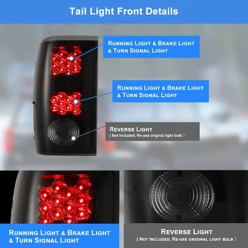Miniatura 5 de Nixon Offroad Luces Traseras para Ford Ranger 2001 2002 2003 2004 2005, Faros Traseros LED, Ensamble de Luces Traseras de Coche, Reemplazo 1 Par