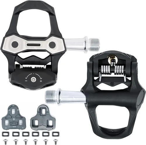 Miniatura 7 de ZERAY - Pedales de bicicleta de carretera de carbono, pedales Peloton, pedales sin clip para ciclismo de carretera con tacos compatibles con Look