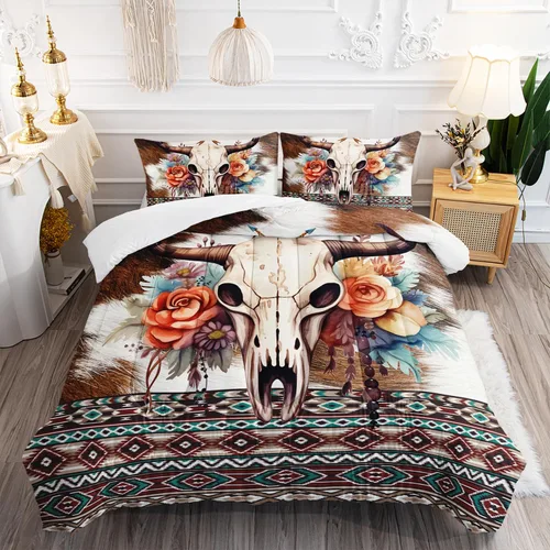 Miniatura 29 de AILONEN Lindo juego de edredón de oso tamaño individual, juego de ropa de cama Kawaii de oso de peluche marrón para niños y niñas, edredón suave