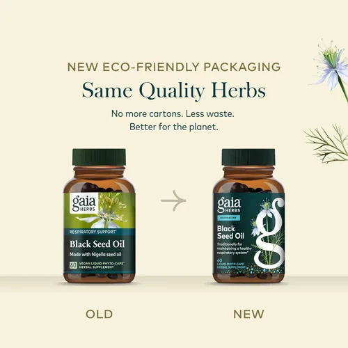 Miniatura 7 de Gaia Herbs Aceite de semilla negra – Cápsulas prensadas en frío con semillas de Nigella tradicionalmente usadas para apoyo pulmonar, respiratorio