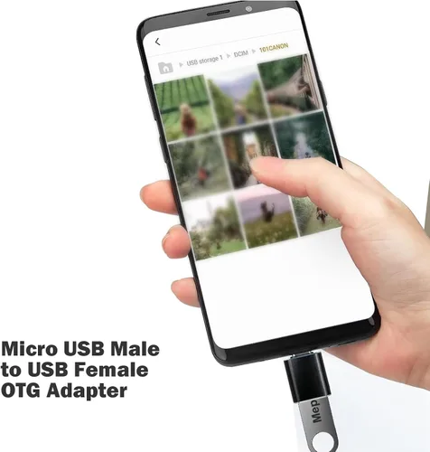 Miniatura 2 de Paquete de 5 adaptadores Micro USB a USB OTG, USB A a Micro USB, compatible con S7 LG, mouse, unidad flash, teclado, controlador de juegos, negro