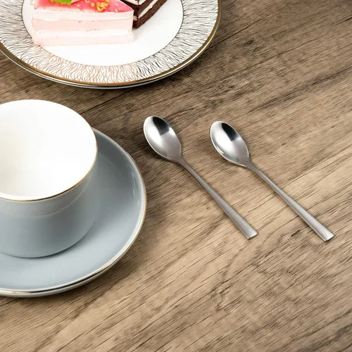 Miniatura 7 de IMEEA Cucharas de café y té de 5.5 pulgadas, cucharas pequeñas de postre de acero inoxidable SUS304 para café, té y helado, juego de 6