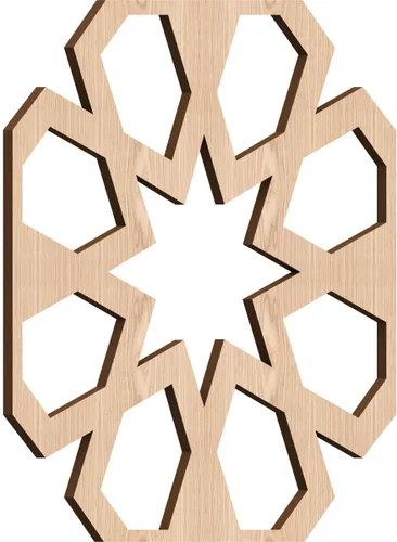 Miniatura 15 de Jackson Decorative Fretwork Wood Wall Panels, Large, 23 3/8" W x 23 3/8" H x 1/4" T, Cherry