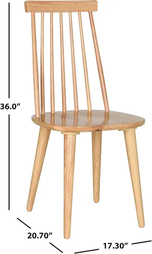 Miniatura 3 de Safavieh American Homes Collection Burris Country Farmhouse - Silla auxiliar con husillo negro Natural